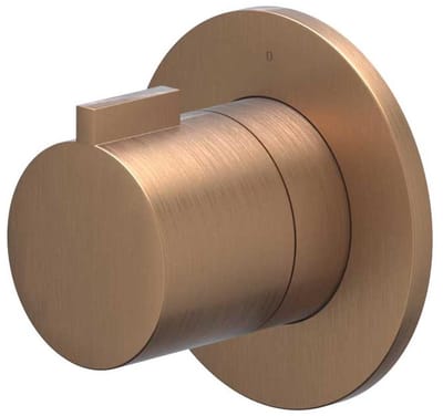 IVY Pact Afbouwdeel flow-through stopkraan symmetry met rond rozet Geborsteld mat koper PVD