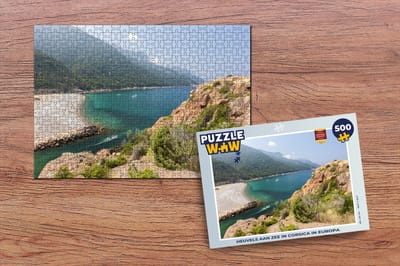 Puzzel Heuvels aan zee in Corsica in Europa - Legpuzzel - Puzzel 500 stukjes