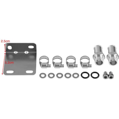 Universele Aluminium Auto Auto Olie Opvangtank Ontluchtingsbus Reservoir Rood Rond 10 & 15mm Aansluitingen gray