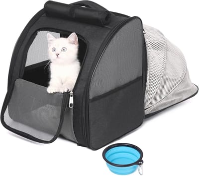Rugzak voor huisdieren - uitbreidbare katten- en hondenrugzak voor comfortabele reizen