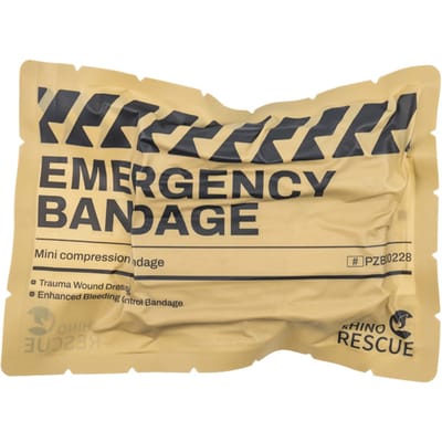 Rhino Rescue Mini Emergency 4 inch verband Compressie Trauma Drukverband Wondverband voor kamperen Wandelen