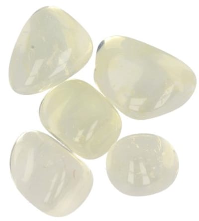 Opaliet geel 50 gr. trommelstenen (synth) (mt3)