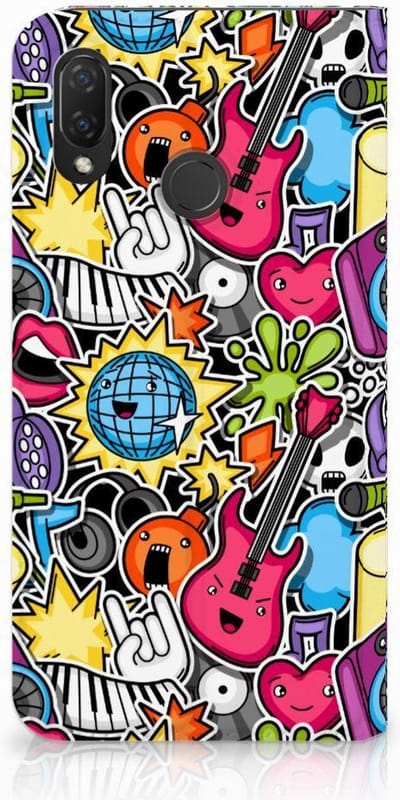 Huawei P Smart Plus Hippe Standcase Punk Rock