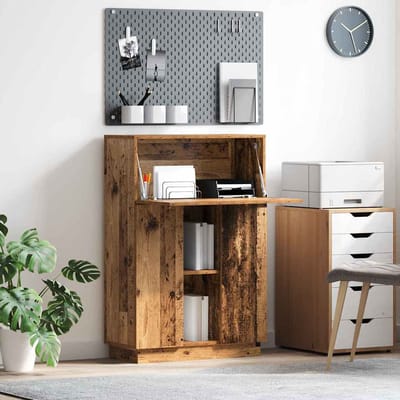 vidaXL - Bureau - Oud - Hout - Bewerkt - hout - 71.5 - x - 31.5 - x - 106.5 - cm