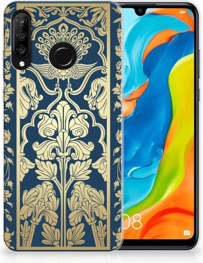 Huawei P30 Lite TPU Case Beige Flowers