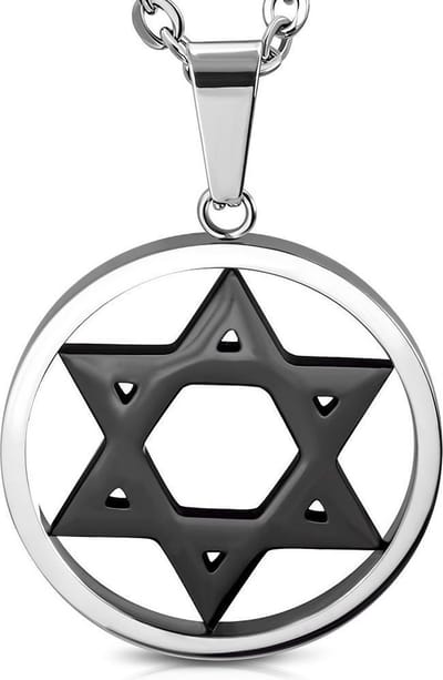 Amanto Ketting Ali - 316L Staal - Davidster - ∅30mm - 60cm