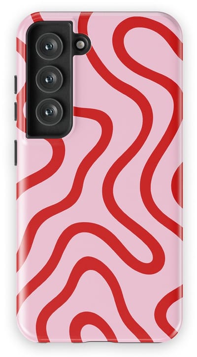 DripCase Curvy Lines Hoesje Samsung Galaxy S23 | Backcover met Mag | Design Tough Case Samsung Galaxy S23 Lolly Loop