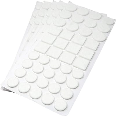 Viltglijders Meubelglijders - Meubelbeschermers Vloerbescherming - Vloeren Beschermen - Zelfklevend Diverse Maten - Ø 28 mm 25x25 mm - Wit