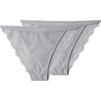 ESMARA Set van 2 dames slips (Zilver, XS (32/34))
