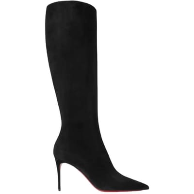 Herfst En Winter Dames Wilgennagel Slanke Hak Laarzen Mode Rode Bodem Puntige Zijkant Rits Hoge Schacht Dames Tot Op De Knie Laarzen 37 white