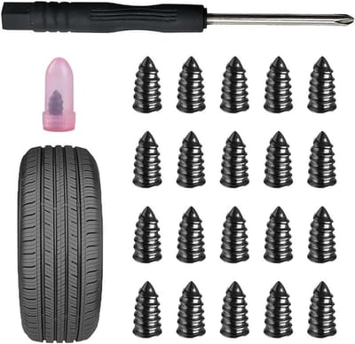 Rubberen Bandenreparatie Spijkers - Bandenpluggen Set - Band Lek Repareren - Zelfklevend Rubber - 20 Stuks - Zwart