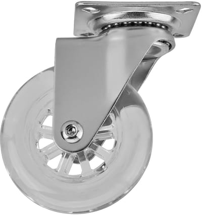 Meubelwiel SWIFT Ø 75 mm Draagvermogen tot 35 Kg per wiel Transparent zonder blokkeerfunctie