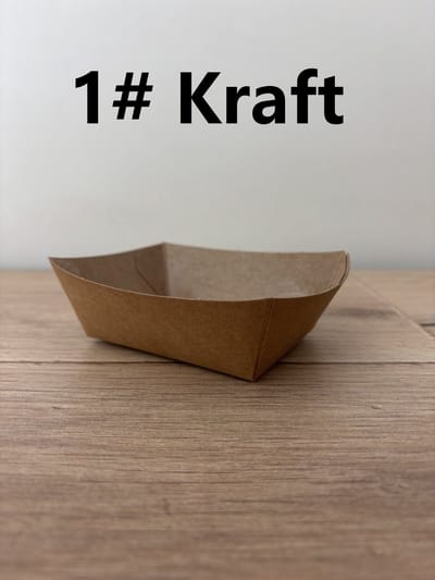 ATXANC 100 Stuks Kraft Frietbakjes 1# - Milieuvriendelijke Kartonnen Snackbakjes - Duurzame Wegwerp Frietschalen - Bruin Kraft - 11,5 x 9 x 4 cm - Voor Friet, BBQ, Feestjes, Picknick & Take-away