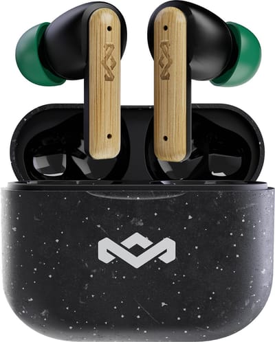 House of Marley Little Bird Draadloze Oordopjes - Bluetooth Oortjes Draadloos - 24 uur Batterijduur - Eco Friendly Design - Quickcharge - Touchbediening - Zwart