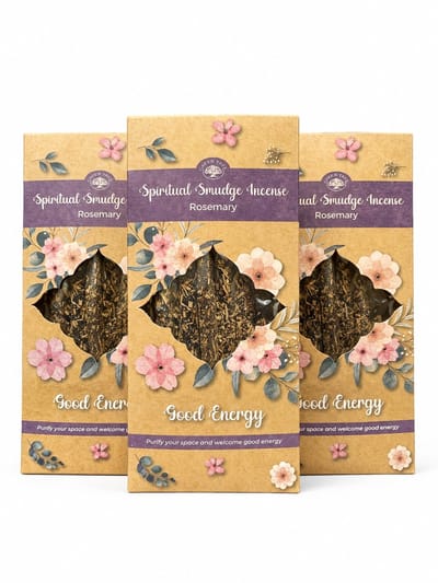 Green tree - wierook - rozemarijn - good energy - spiritual smudge wierook - 3 doosjes van 8 wierookstokjes