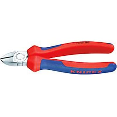 KNIPEX zijsnijtangen, L 125 mm, kop verchroomd, meer-componentengreep, vanadium-elektrostaal, hardheid van de snijkanten 62 HRC