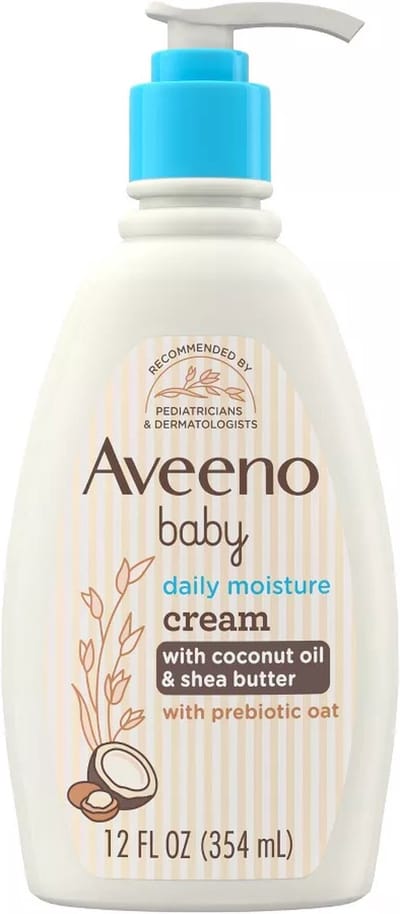 Aveeno Baby Daily Moisturizing Cream – Prebiotic Oat & Shea Butter – Coconut Scent – 354 ml