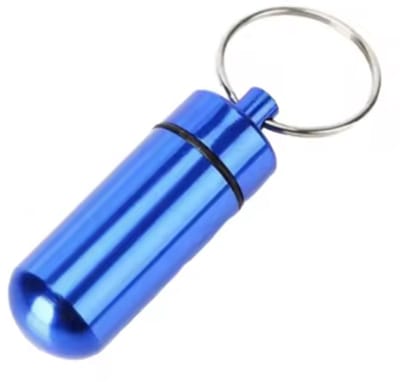 New Age Devi - Pillenkoker Sleutelhanger - 2 Stuks - Blauw - Voor al je medicijnen!