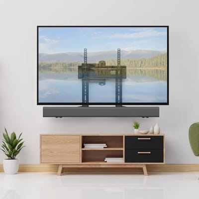 Flexibele Universele Soundbar Houder voor Boven of Onder TV - Montage voor Soundbars tot 6,8 kg met Verlengplaten