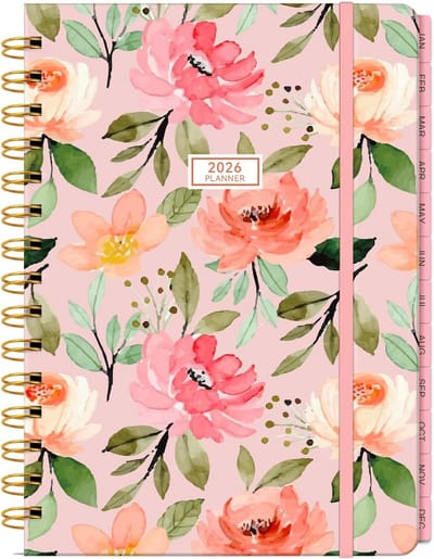 Planner 2025: wekelijks & maandelijks - januari t/m december 2025 - hardcover - compact formaat 15x20 cm - spiraalbinding - met binnenzak