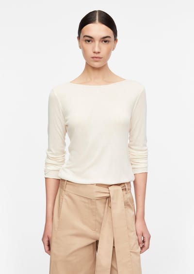 Semi-transparante Langarm T-shirt Dames COMMA