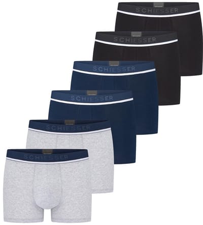 Schiesser Heren Shorts / Pants 6er Pack - 95/5 - Cotton