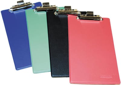 Aurora Filing klemplaat, enkel model, voor ft 11 x 18,5 cm, geassorteerde kleuren 25 stuks