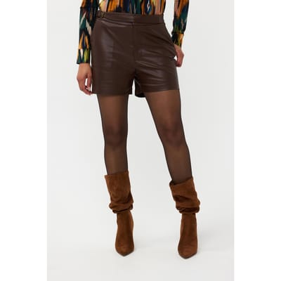 EsQualo Shorts Vegan Leather Chocolate Größe: 36 | Outlet | Damen | Braun
