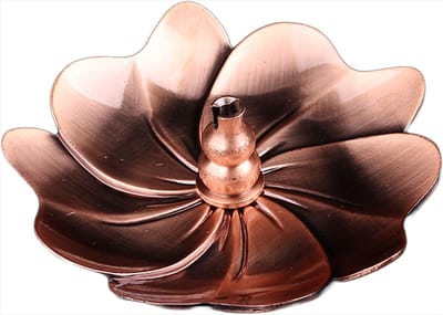 DW4Trading Wierook Houder Blad vorm - Koper Kleur - Boeddhisme - 9 cm