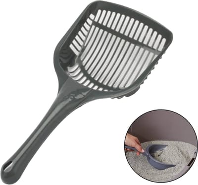 PD® kattenbakschep - Kattenbak schep - EXTRA GROOT - 27cm - Grijs