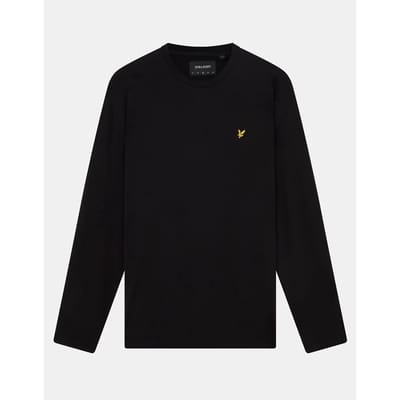 Lyle & Scott Plain L/s T-shirt Polo's & T-shirts Heren - Polo shirt - Zwart - Maat S