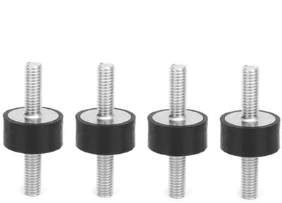 Dailygoods- Silentblock 4 Stuks - Rubber Schokdemper - Antivibratie Isolatiehouder - M6 Dempingselement - Duurzaam Materiaal - Veilig in Gebruik - Trillingsisolator