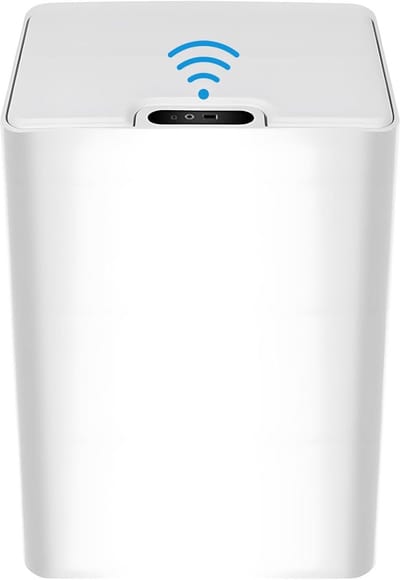 Afvalbak met Sensor - Prullenbak Touchless - Hygiënisch Afval - Waterdicht Ontwerp - 15 Liter - Wit
