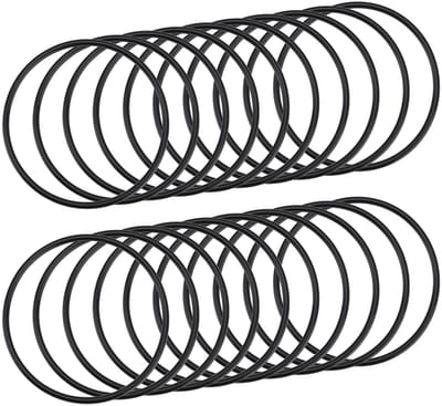 Dailygoods - Nitril Rubber O-ringen - Afdichting - 76mm OD 70mm ID - Professionele Pasvorm - Voor Sanitair en Automotive - Zwart
