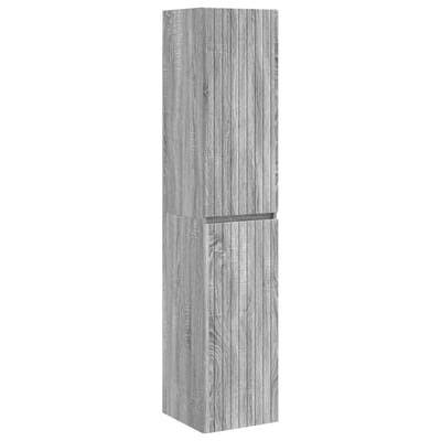 vidaXL - Wandgemonteerde - Badkamerkast - Grijs - Sonoma - 33 - x - 34,5 - x - 160 - cm