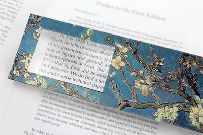 Boekenlegger met vergrotend loepje, Vincent van Gogh, Amandelbloesem