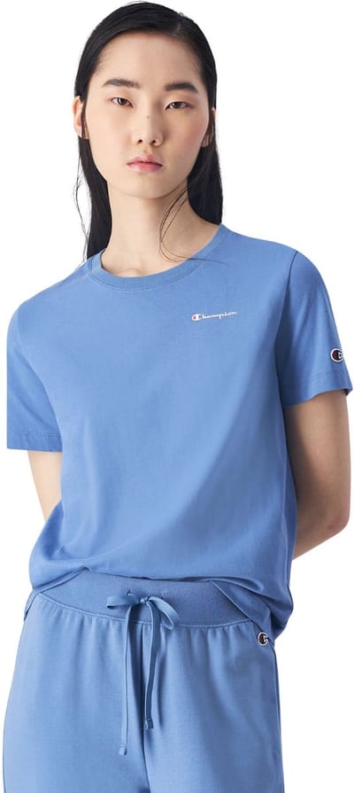 Champion T-shirt Dames SS Tee Blauw - Maat L