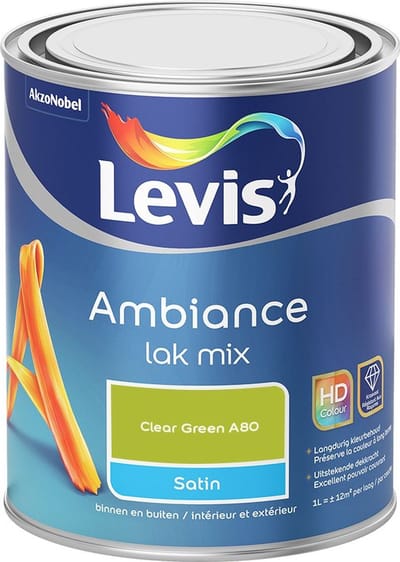 Levis - Ambiance Lak Satin Mix - Clear Green A80 - Mengverf - 1 L