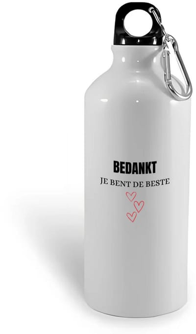 Hacebo® - Bedankt je bent de beste waterfles - Bedankt - mensen die je wilt bedanken - bedankje - Beste persoon - Cadeautje - kado - water fles - 400ML