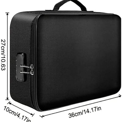 3-laagse documentendoos met slot, archiefopslag organizer box, waterdichte veilige tas