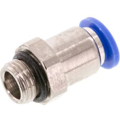 6mm x G1/8'' Messing/PA 66 Insteekfitting buitendraad NBR [5 Stuks]