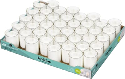 Bolsius - Horeca clear cups - 49/42 - 40 stuks per verpakking - Transparant
