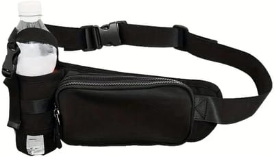 Hardloop Heuptas met Fleshouder – Hydratatie Waist Bag voor Hardlopen, Wandelen, Fietsen en Hiking – Verstelbaar – Zwart