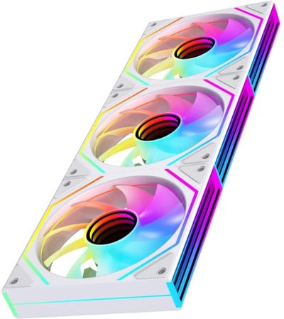 PC Behuizing Ventilator - RGB Ventilator - Computer Koeling - Infinity Mirror Effect - 120MM - Wit