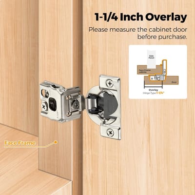 Soft close kast scharnieren - 1-1/4 inch - roestvrij staal - 2 stuks