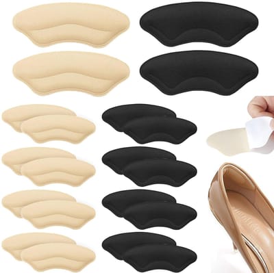 NTH products- Hielkussens 10 Paar - Hielbescherming - Hielkussentjes voor schoenen - Hielzooltjes - Comfortabel Schuimstof - Aanpasbaar op Maat - Schoenkussens