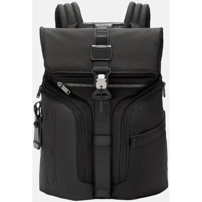 TUMI Zwarte Nylon Rugzak Handtas Met Zilveren Hardware Heren tassen 0232759D Basic Set (Bag+Tag)