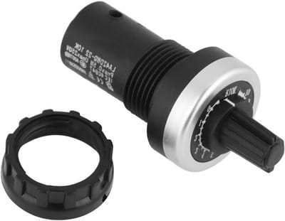 10k Potentiometer voor Paneelmontage - Reversibele Rotary Potentiometer voor Variabele Snelheid Aandrijving, VSD/VFD, Precisie en Betrouwbaarheid