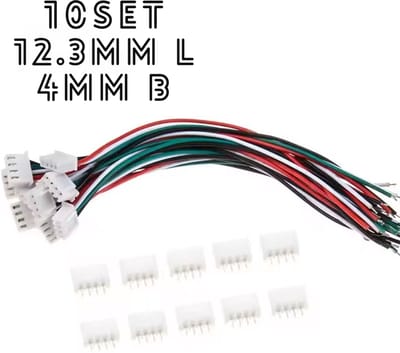 JST 2.54 connector wire kabel met 4 pin connector terminal set van 10