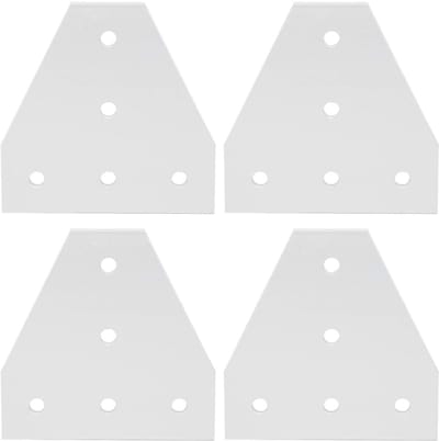 Dailygoods- Verbindingsplaat L-vorm 5 Gaten - Hoekbeugel - Koppelplaat - Aluminium Profiel - Buiten - Topkwaliteit